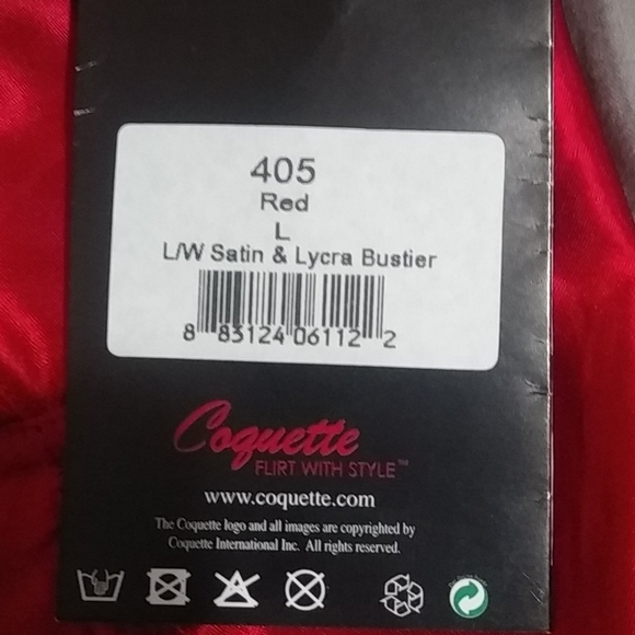 red satin and lycra bustier. - Picture 3 of 6